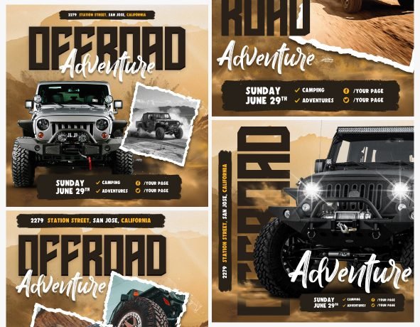 Adventure post social media design