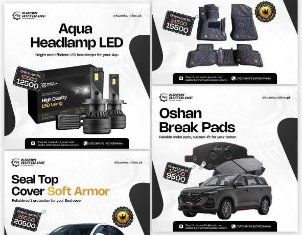 Car accessories post social media design