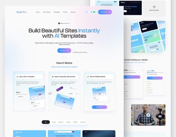 CoAi.Pro – Pick a template, add content, publish instantly (4)