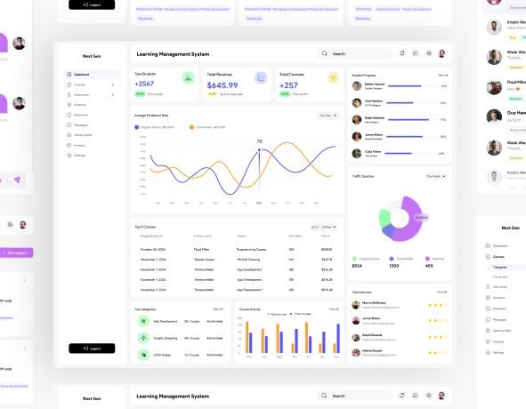 NextGen – Complete LMS dashboard. Course tracking, analytics & reporting.