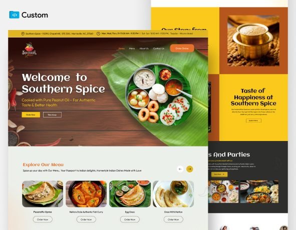 Southern Spice – Authentic South Indian dishes. Cooked with pure peanut oil for better health